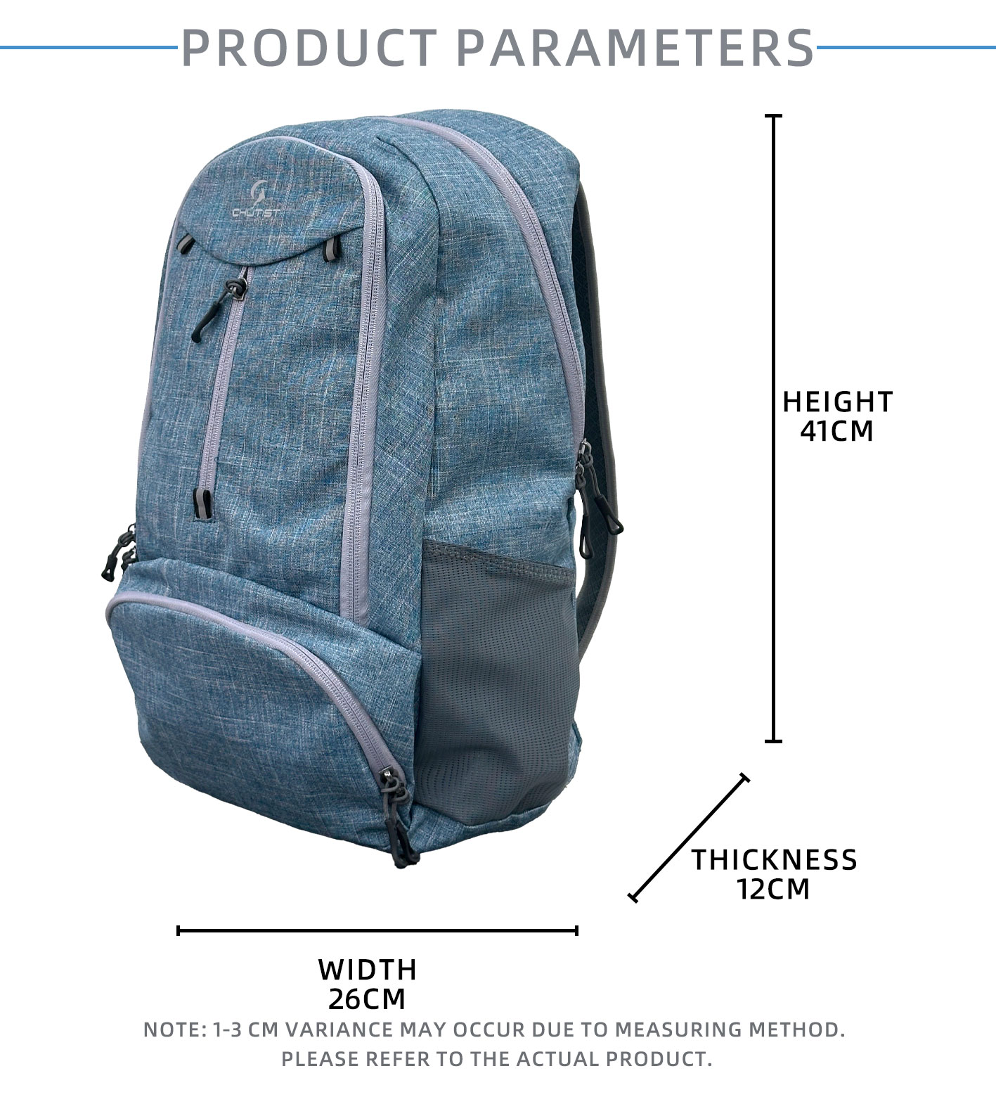Chutist backpack breathable strap stretch pocket detail outdoor bag Chutist backpack breathable strap stretch pocket detail outdoor bag