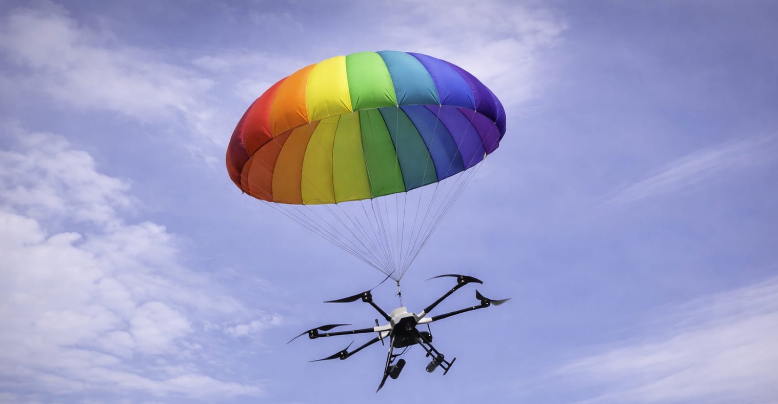 drone recovery parachute system in deployment for UAV safety protection Chutist manufacturer drone recovery parachute system in deployment for UAV safety protection Chutist manufacturer