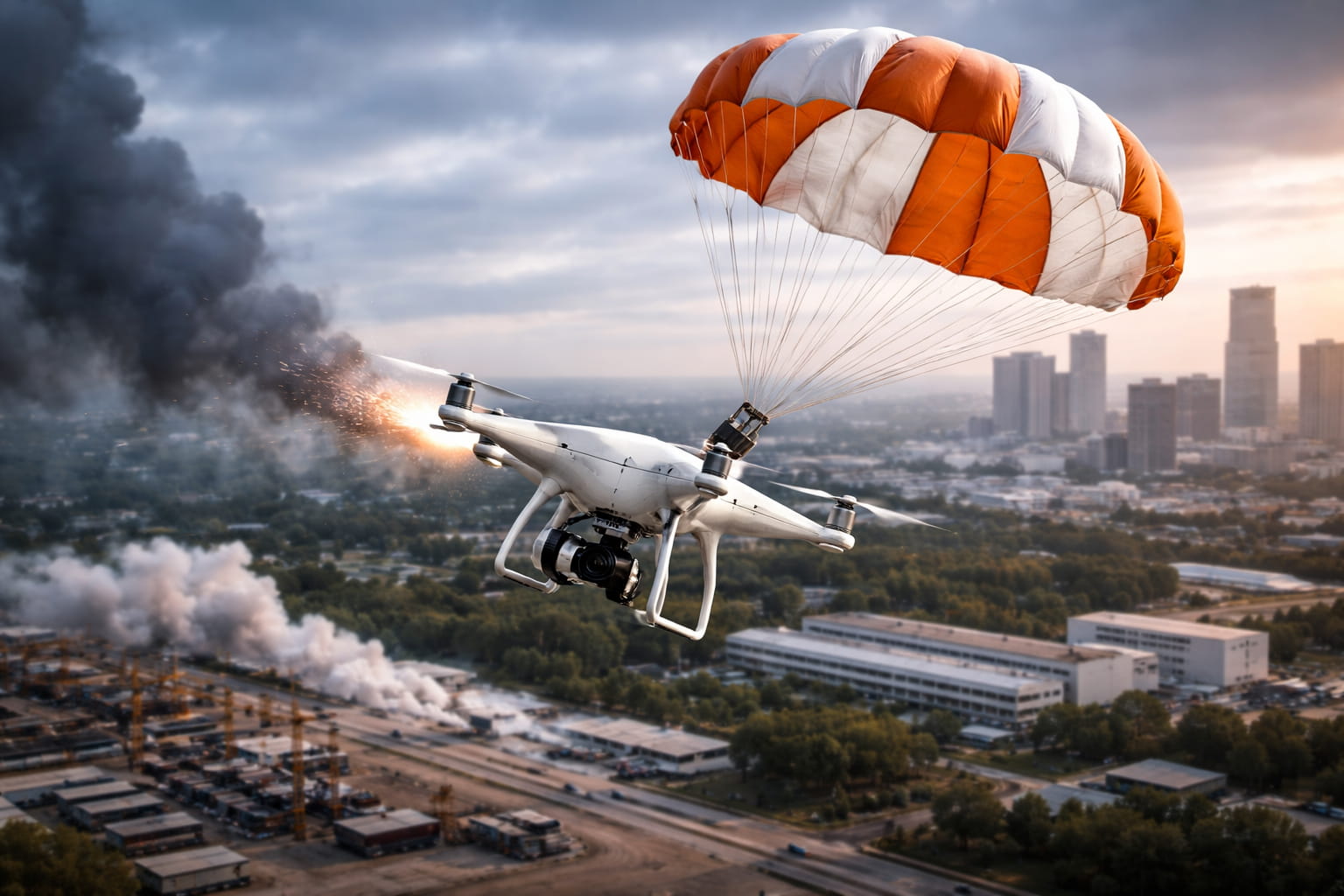 drone parachute system installation on commercial UAV OEM manufacturer Chutist drone parachute system installation on commercial UAV OEM manufacturer Chutist