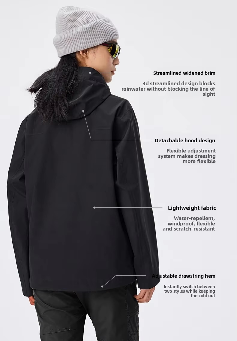 outdoor jacket with waterproof fabric and sealed seams outdoor jacket with waterproof fabric and sealed seams