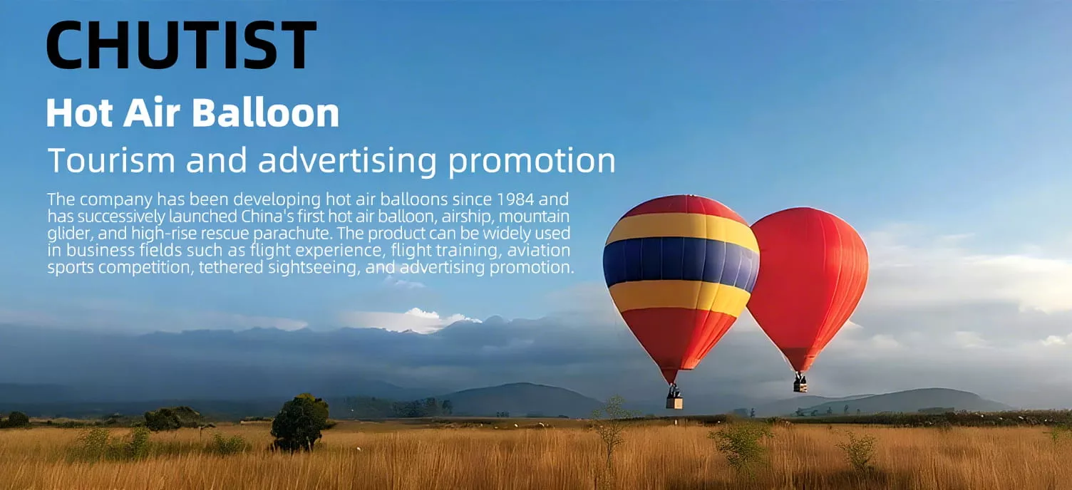 CHUTIST hot air balloon for tourism sightseeing and advertising promotion
