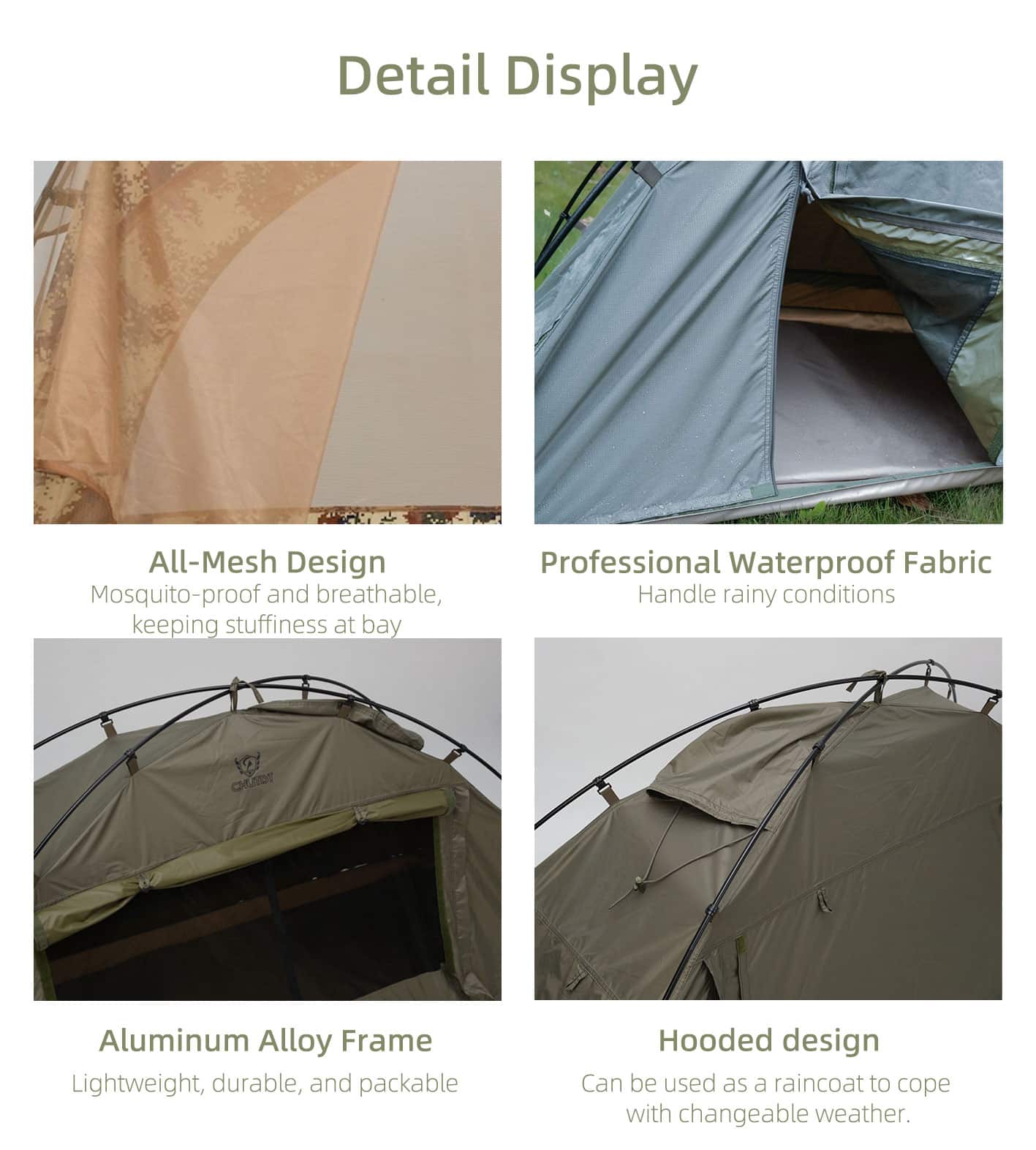 Waterproof tent canopy style lightweight camping tent for hiking and travel.jpg