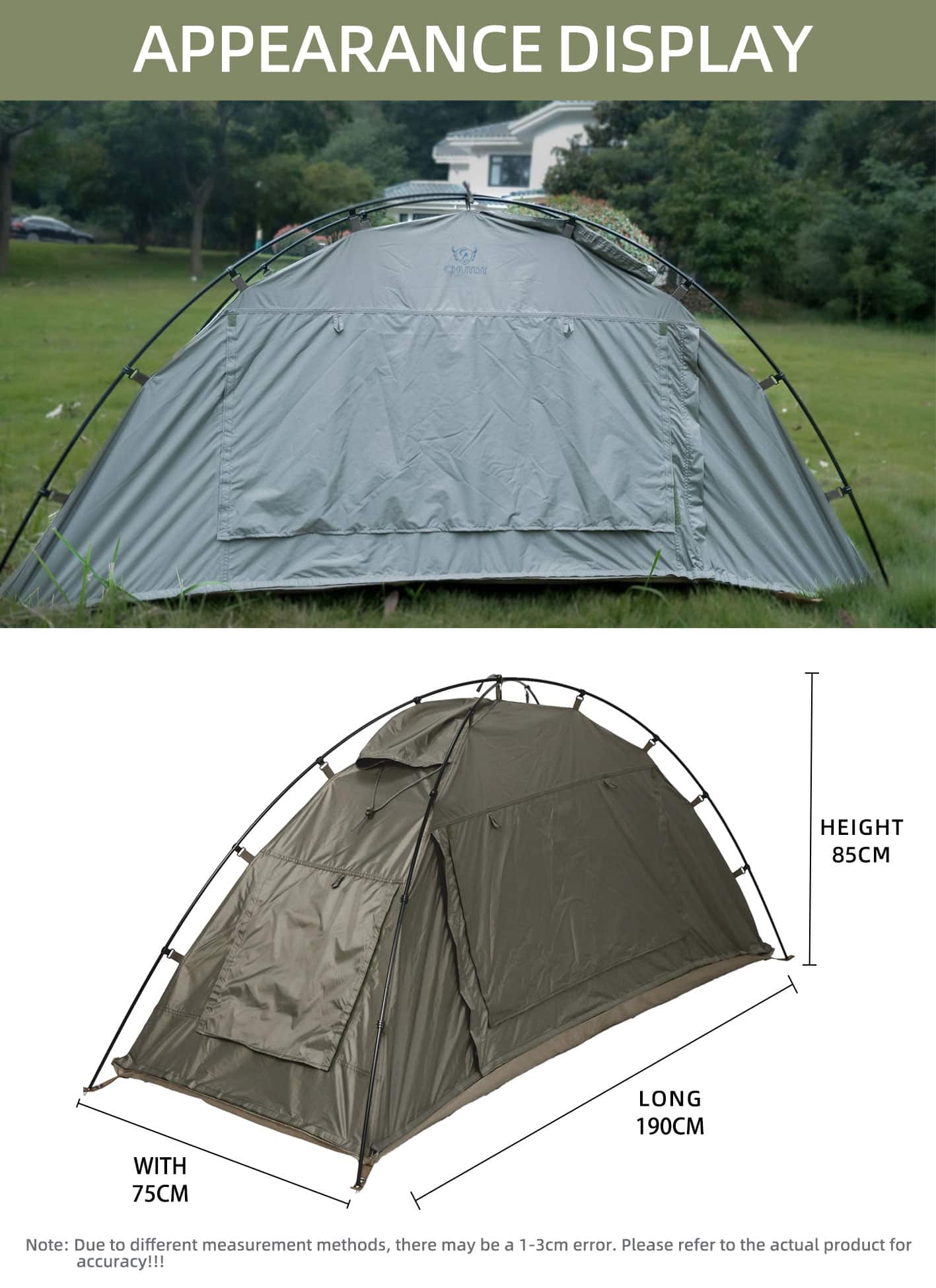 Canopy tent waterproof camping tent for outdoor use with durable polyester fabric.jpg