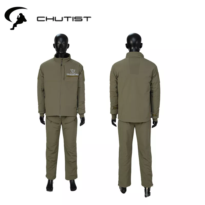 Chutist Green Tactical Jumpsuit Skydiving Thermal Suit Windproof Insulated Gear