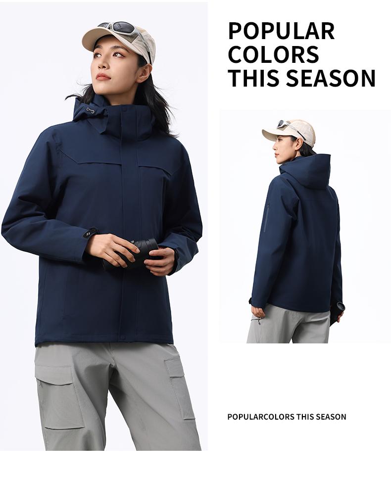 waterproof windbreaker jacket with high collar design