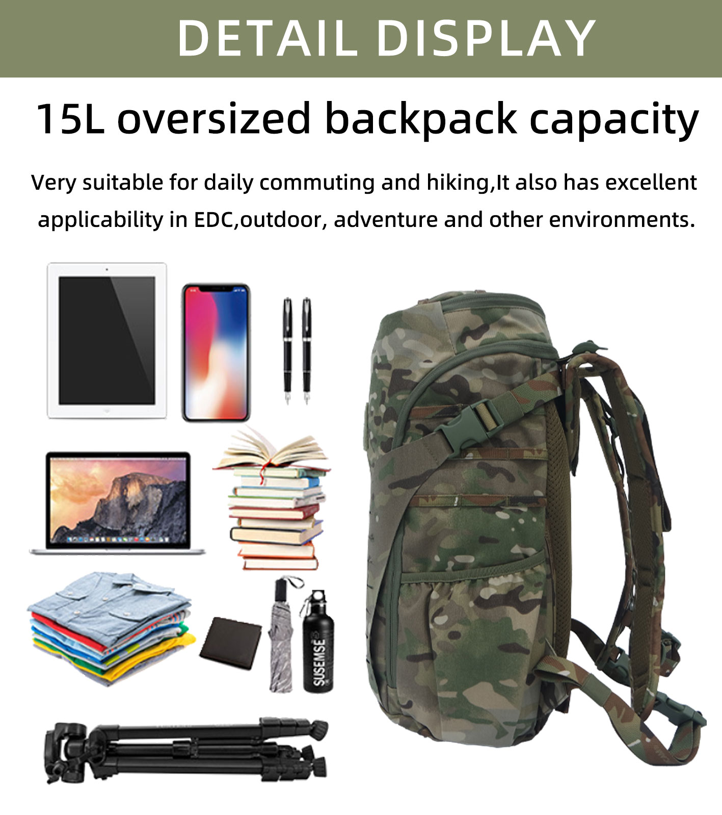 Professional tactical backpack manufacturer. Durable MOLLE hydration backpack for hiking, camping, survival and tactical gear applications.