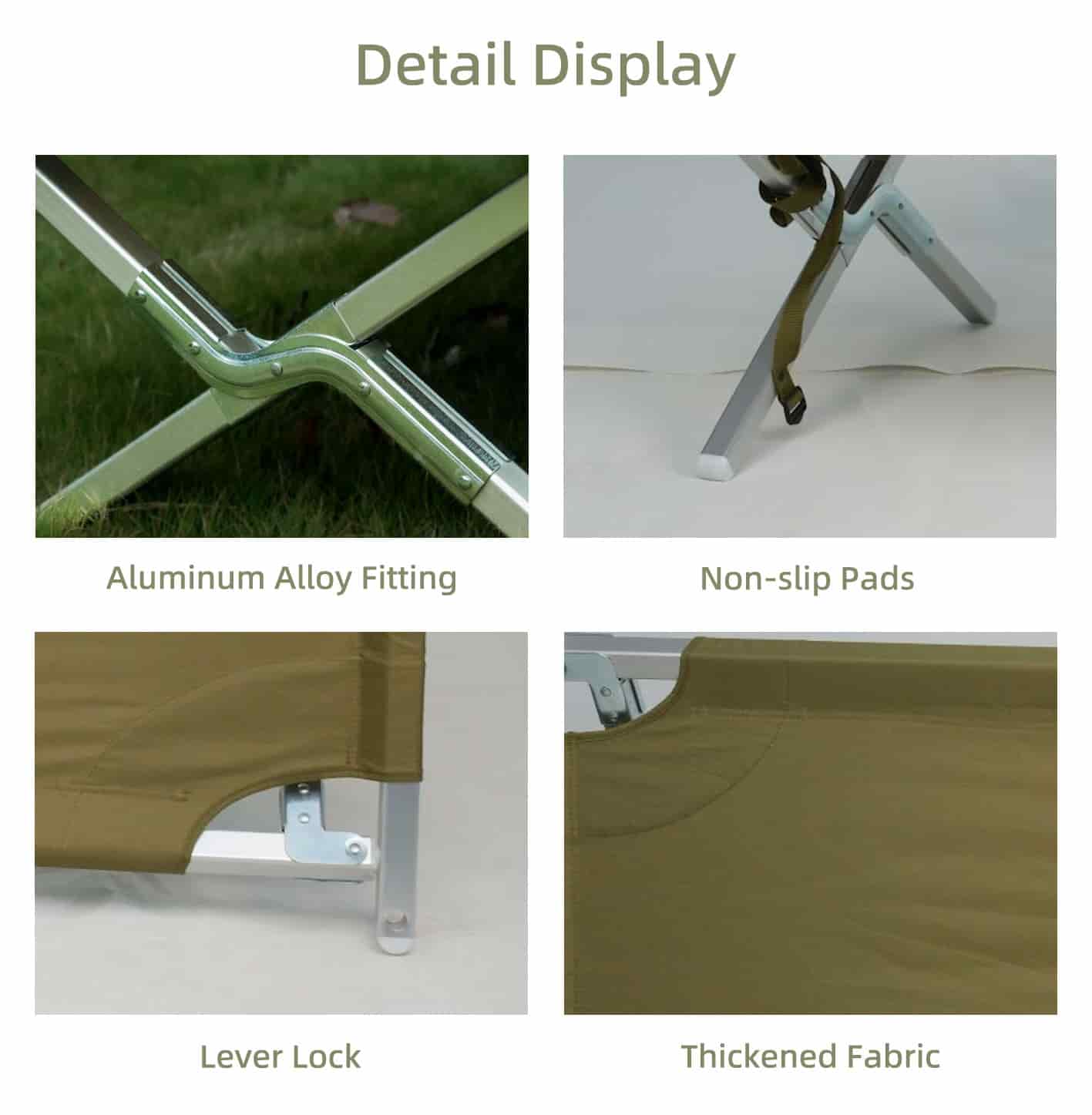 Foldable camp cot portable military cot bed for camping and emergency.jpg