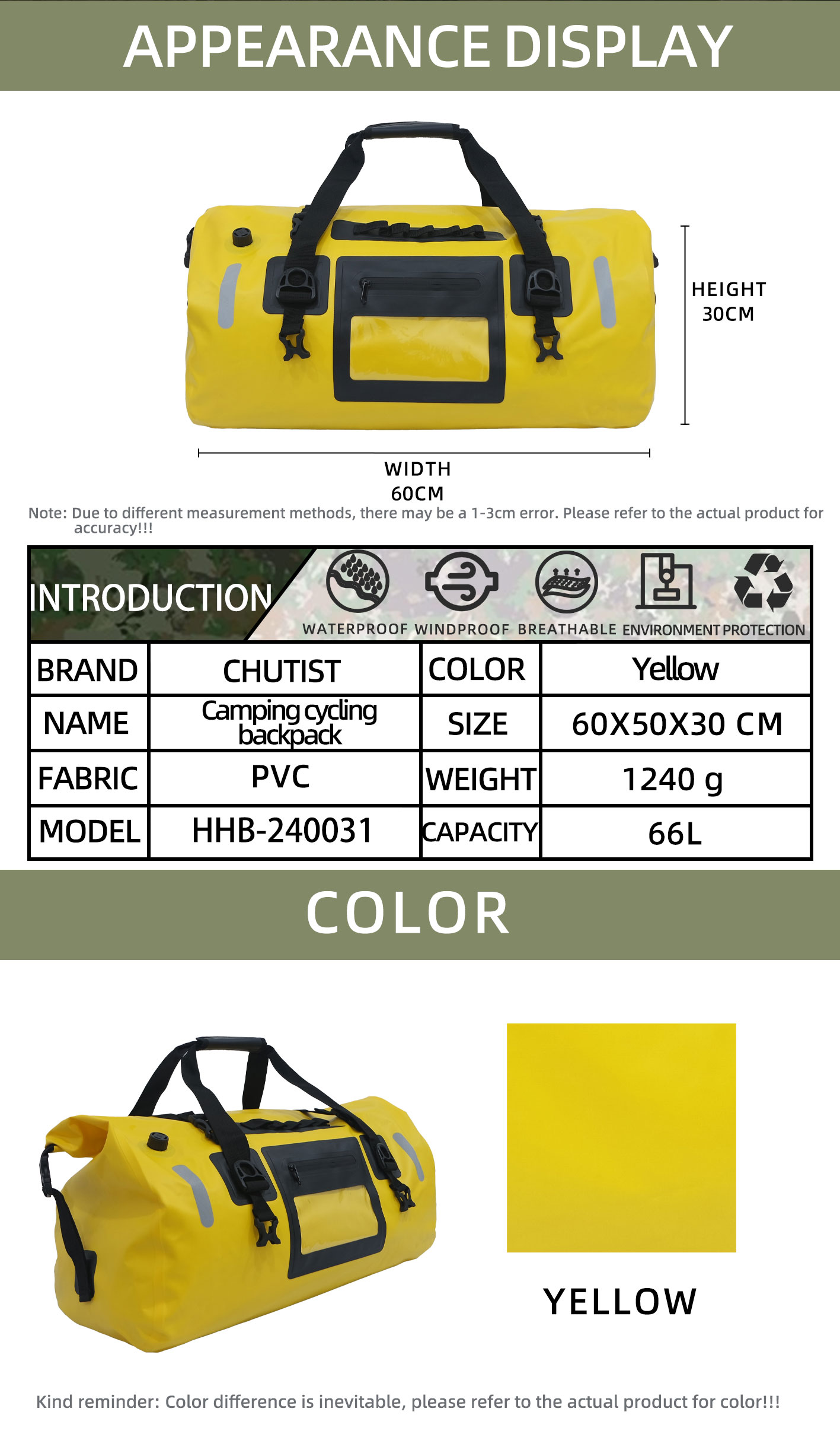 waterproof travel bag