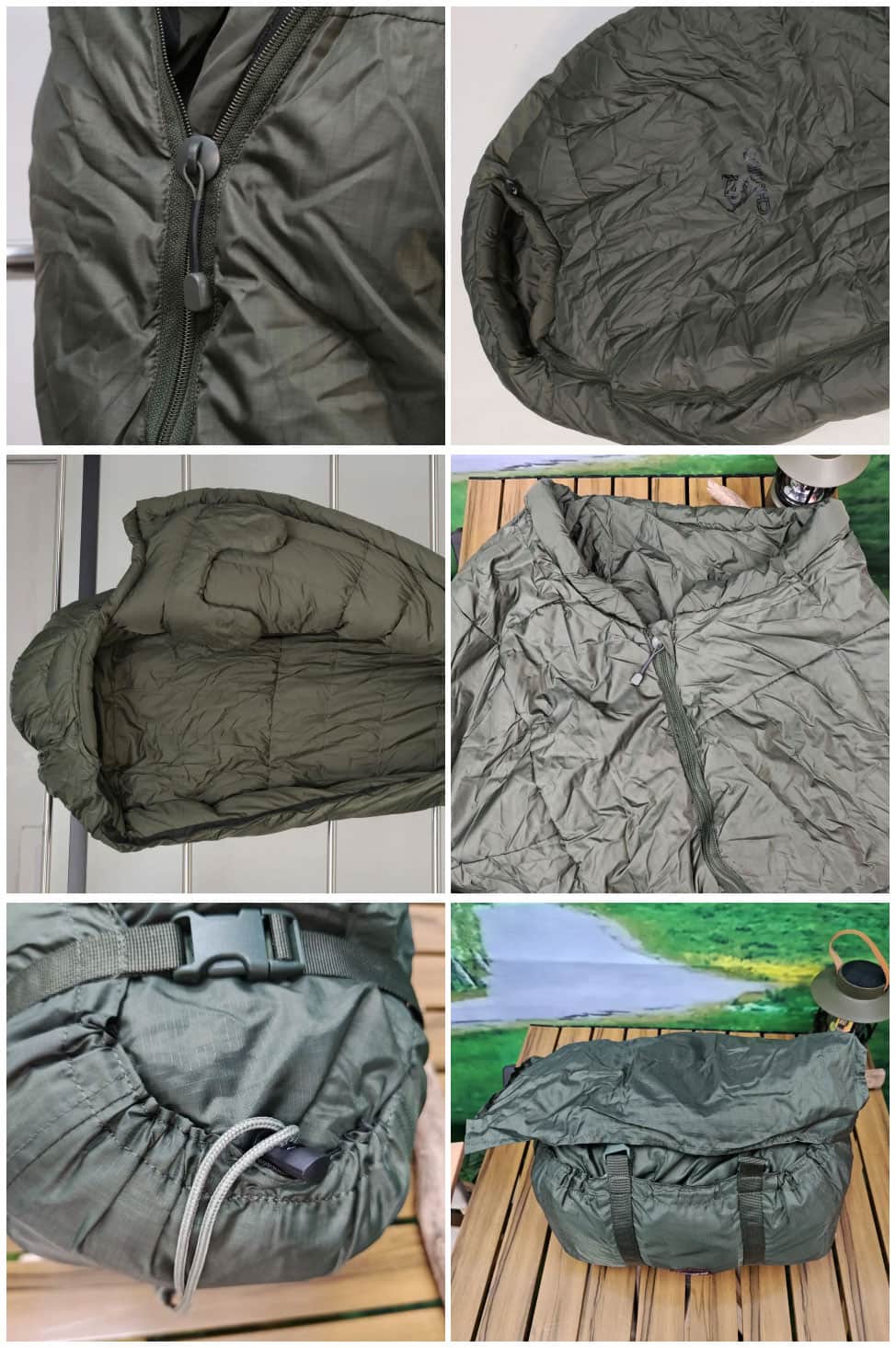 ultralight sleeping bag for camping and hiking portable green design