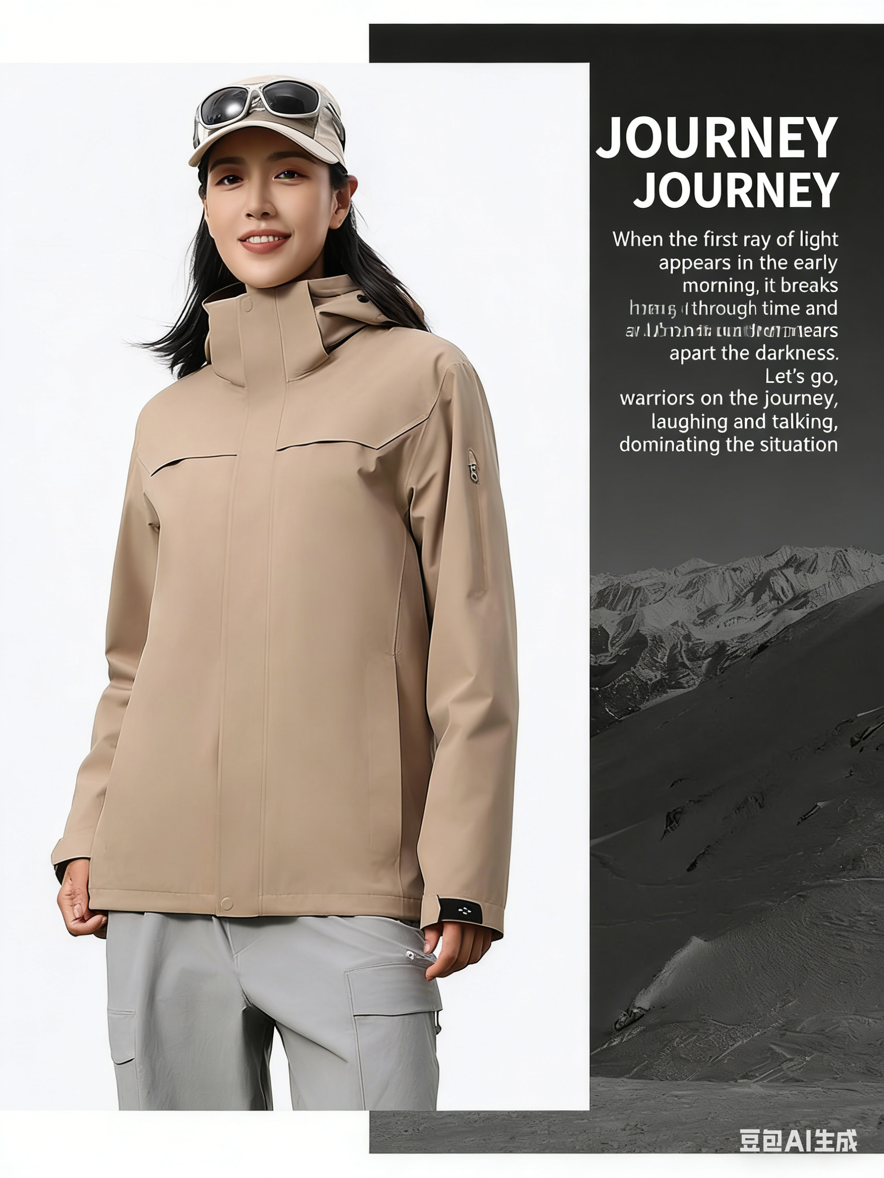 windproof rain jacket with removable inner fleece